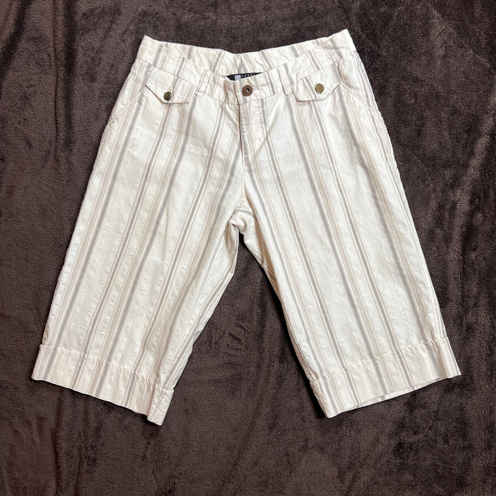 Carole Little Striped Bermuda Shorts Size 4 Inseam 15